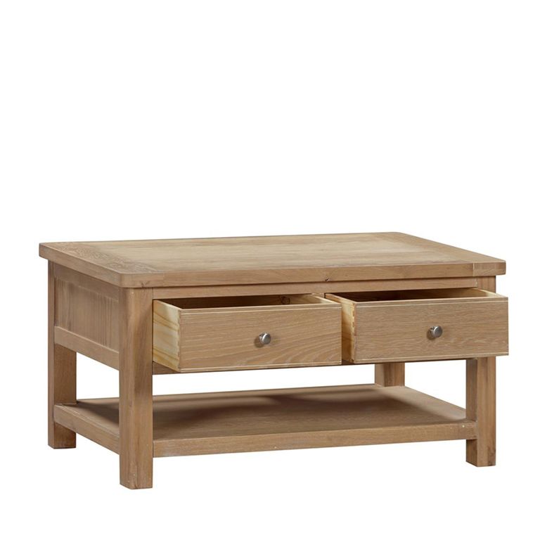 Hayley Coffee Table - 2 Drawer - Oak
