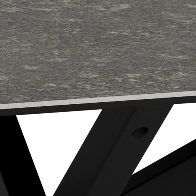 Heaven Round Dining Table - 4 Seater - Round - Black Ceramic - with Star Legs