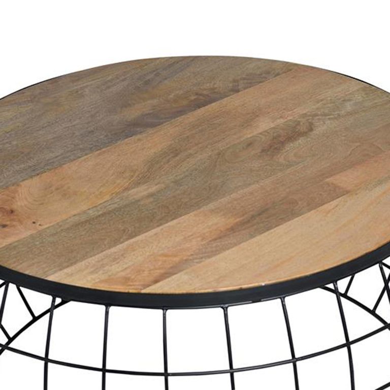 Hemagoma Coffee Table - Mango Wood - Round - Set of 2