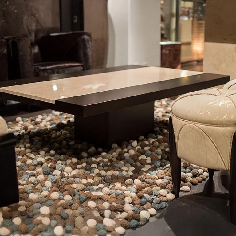 Hermes Coffee Table - Marble with Wooden Base - Variation Available