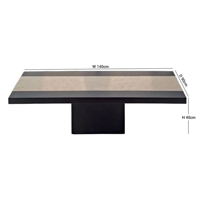 Hermes Coffee Table - Marble with Wooden Base - Variation Available