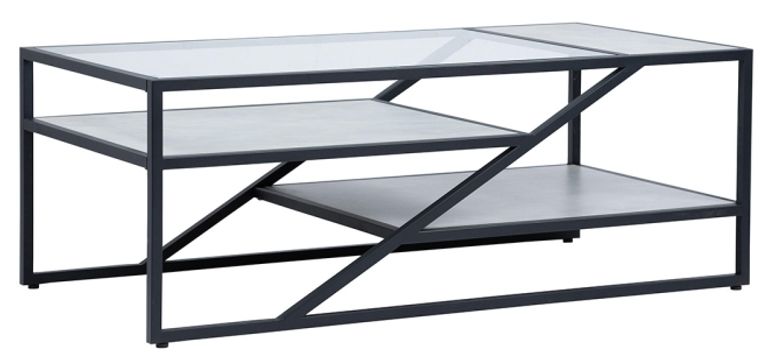Ibarra Coffee Table - Glass and Metal