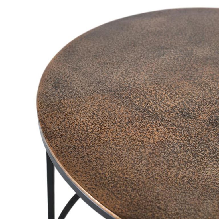 Ilboru Coffee Table - Copper - Round - Set of 2