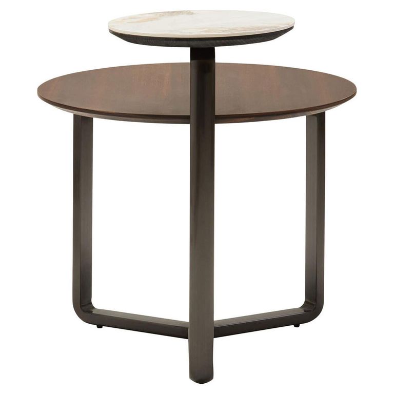 Imperia Coffee Table - 2 Tier - Round - Brown