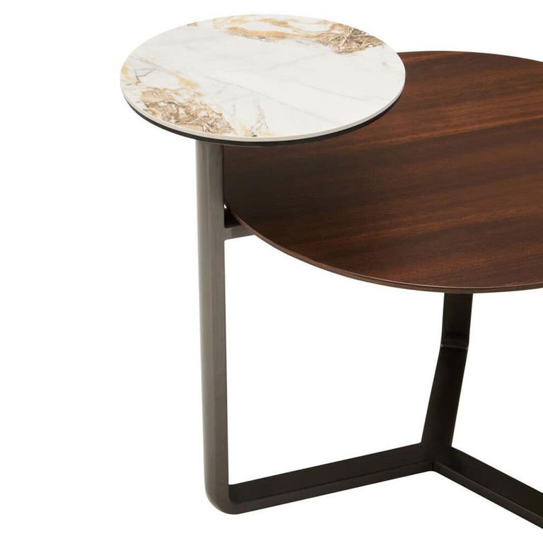 Imperia Coffee Table - 2 Tier - Round - Brown