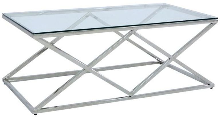 Imperia Coffee Table - Glass and Chrome