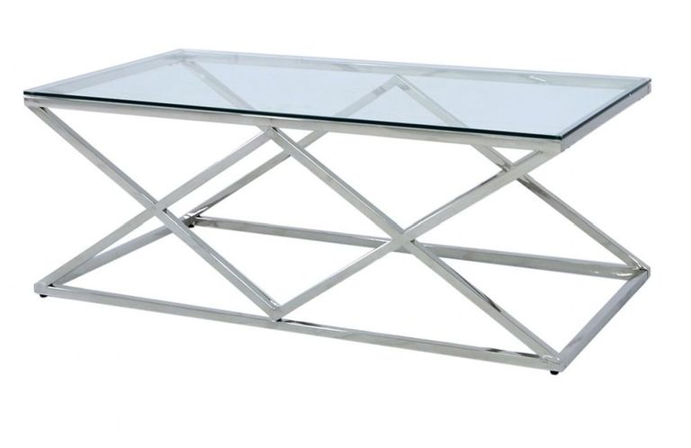 Imperia Coffee Table - Glass and Chrome