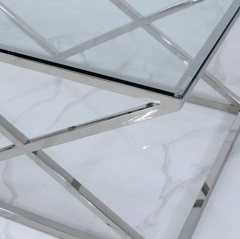 Imperia Coffee Table - Glass and Chrome