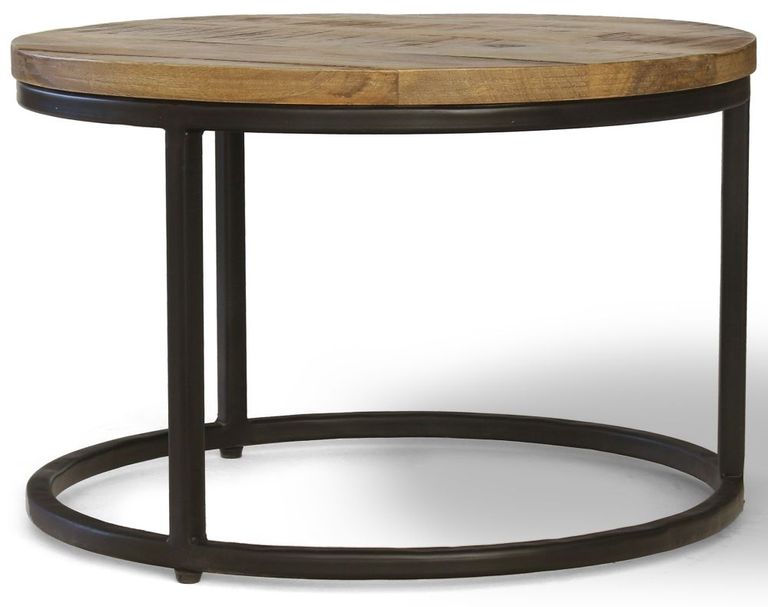 Industrial Mango Wood 2 Tier Coffee Tables