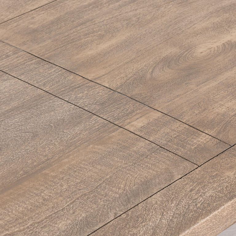 Industrial Style Mango Wood and Metal Coffee Table - Large