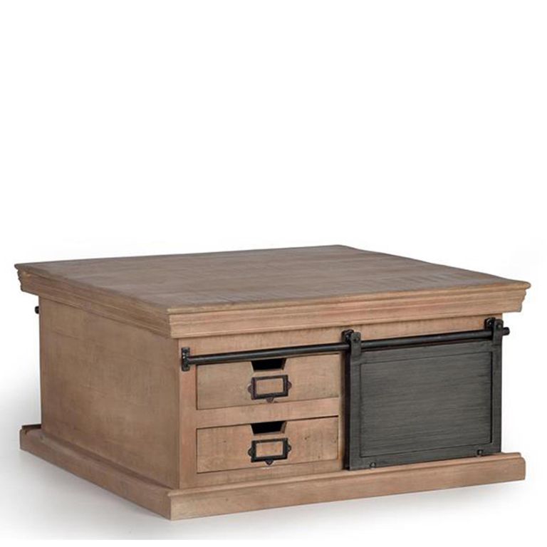 Irondale Coffee Table - Mango Wood - Square - Storage