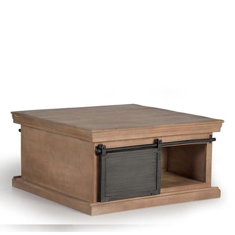 Irondale Coffee Table - Mango Wood - Square - Storage