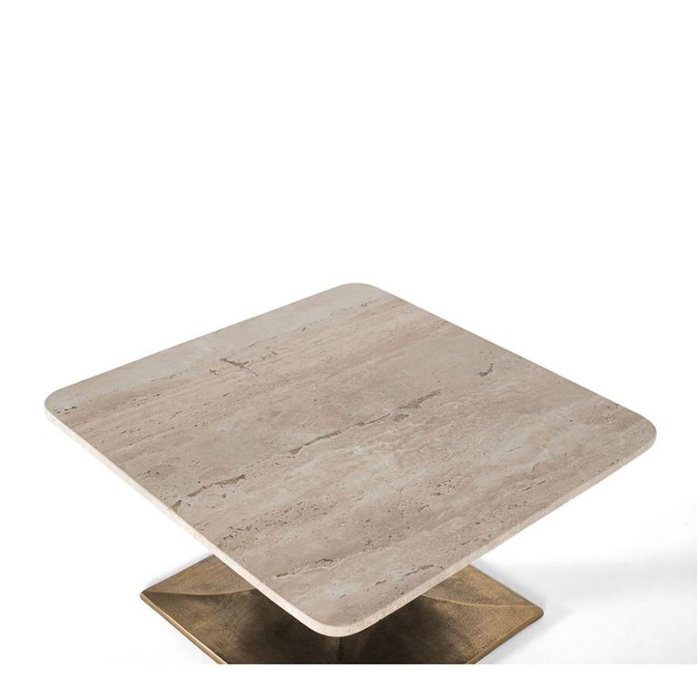 Isernia Coffee Table - Beige Marble - Small Square