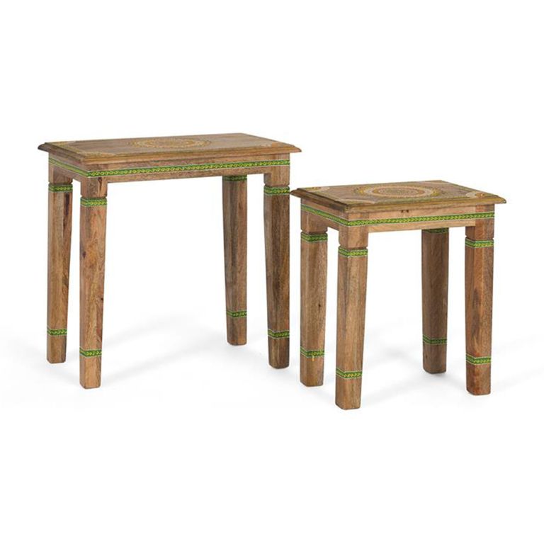 Itura Coffee Table - Mango Wood - Painted - Round - Set of 2