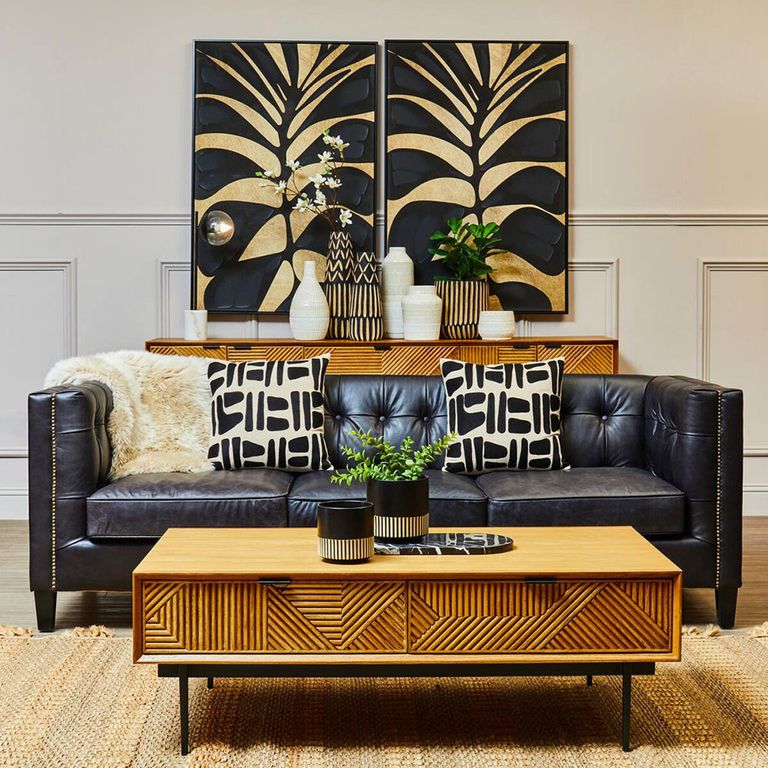 Jakara Coffee Table - 2 Drawer - Natural Wood