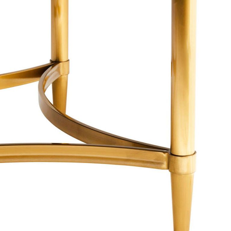 Jana Coffee Table - Round - Wood with Gold Legs