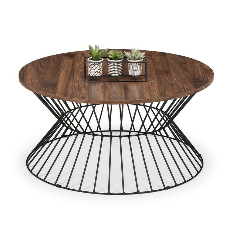 Jersey Coffee Table - 79cm - Round - Walnut
