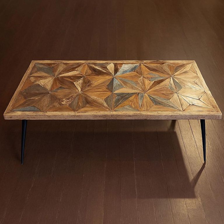 Juan Butterfly Parquet Sheesham Wood Coffee Table