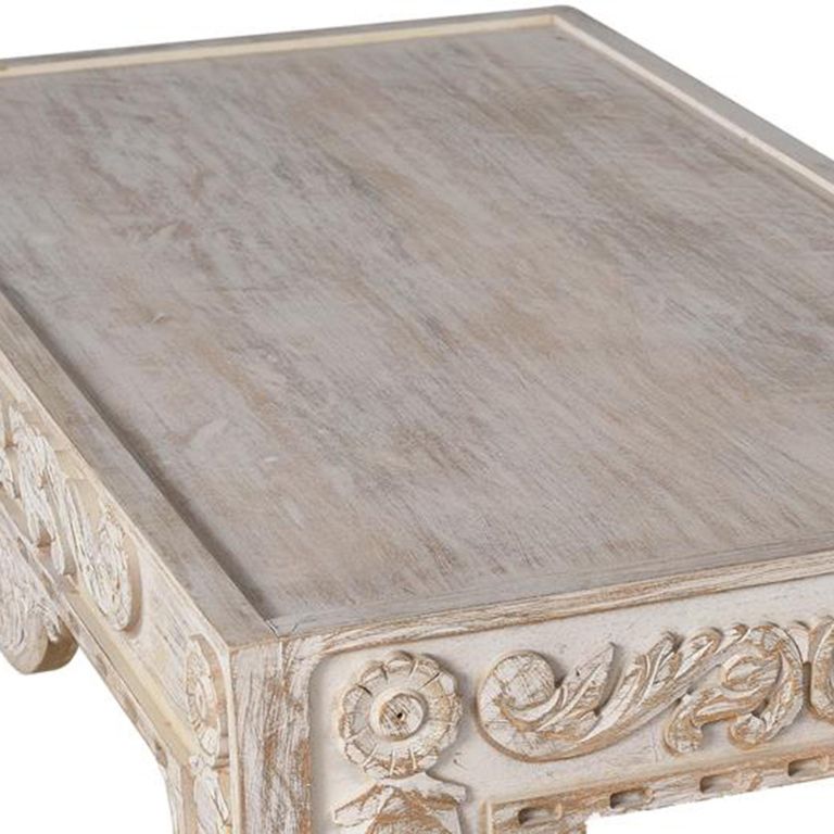 Kasherazi Coffee Table - Carved Mango Wood - Round