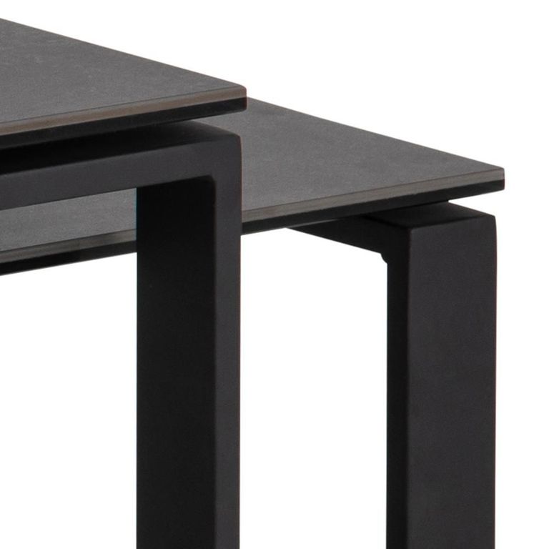Katrine Coffee Table - Black Ceramic - Set of 2