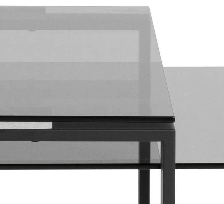 Katrine Coffee Table - Smoked Glass - Set of 2