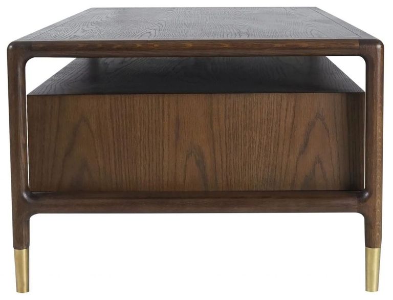 Lafe Walnut 2 Drawer Coffee Table