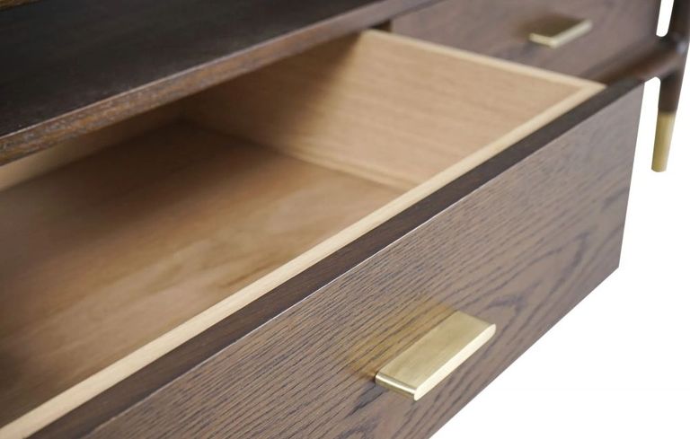 Lafe Walnut 2 Drawer Coffee Table