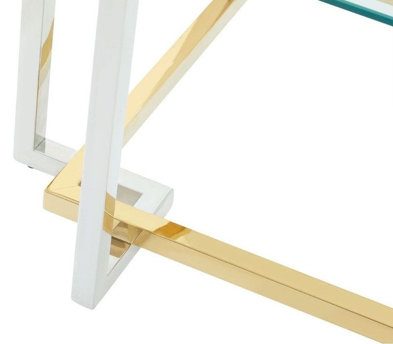 Layne Coffee Table - Glass with Chrome Base