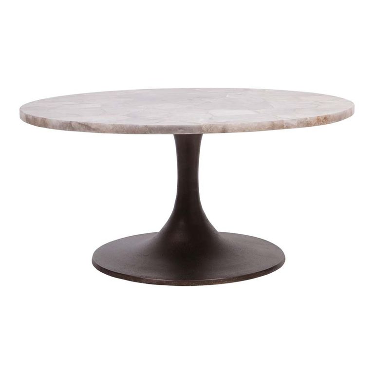 Bosworth Coffee Table - Smokey Quartz - Round