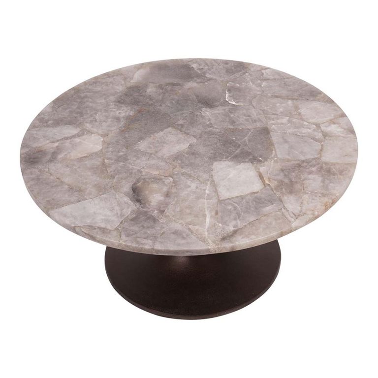 Bosworth Coffee Table - Smokey Quartz - Round