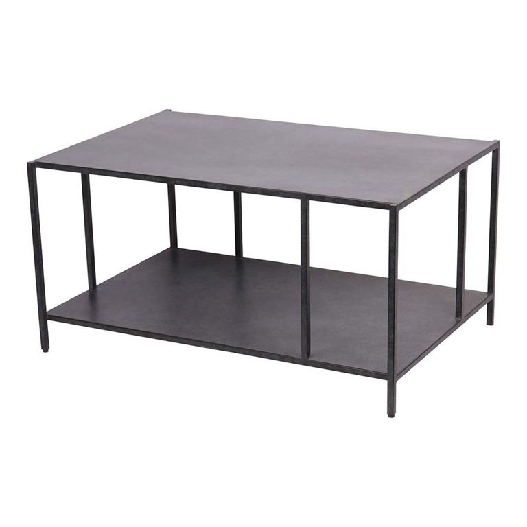 Brooks Coffee Table - Mottled Black Metal