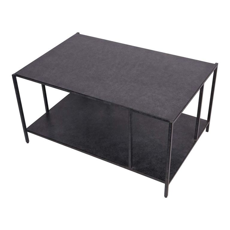 Brooks Coffee Table - Mottled Black Metal