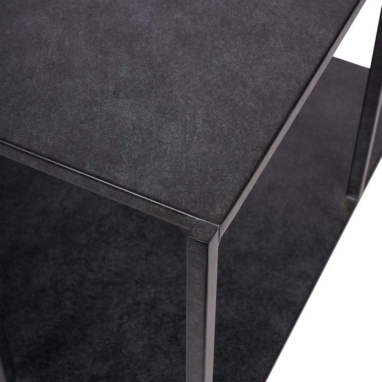 Brooks Coffee Table - Mottled Black Metal