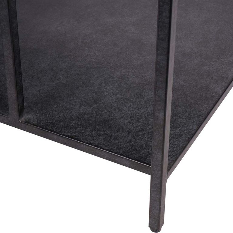 Brooks Coffee Table - Mottled Black Metal