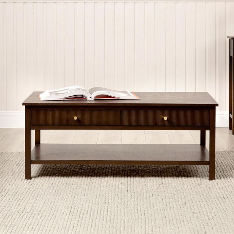 Lindon Coffee Table - 2 Drawer - Walnut