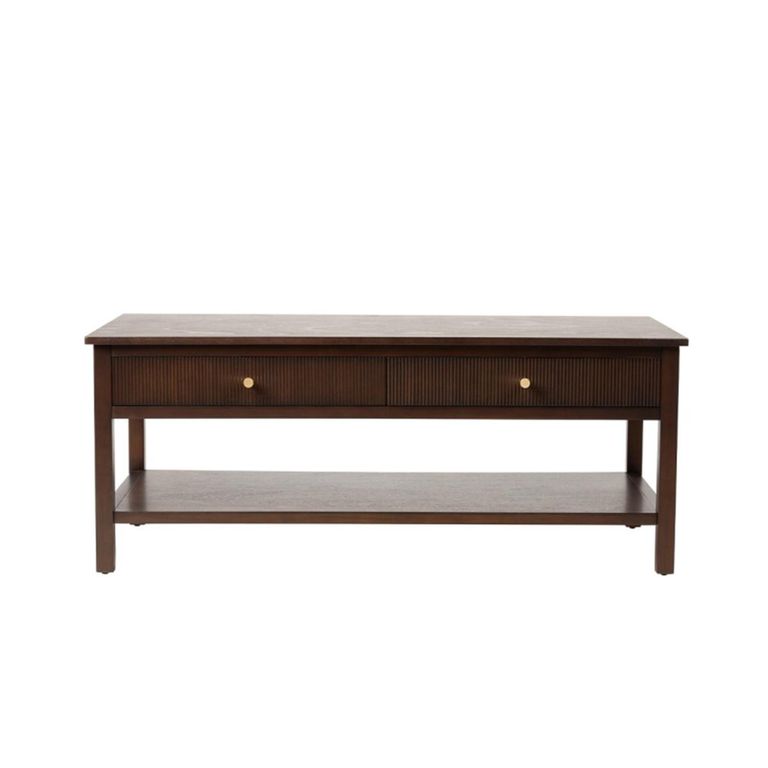Lindon Coffee Table - 2 Drawer - Walnut