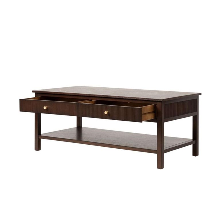 Lindon Coffee Table - 2 Drawer - Walnut