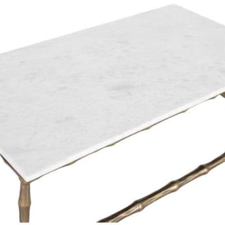 Livorno Coffee Table - White Marble and Gold
