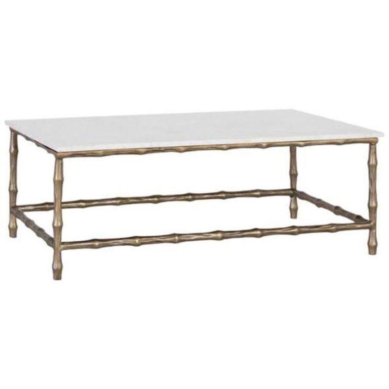 Livorno Coffee Table - White Marble and Gold