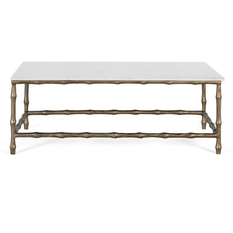 Livorno Coffee Table - White Marble and Gold