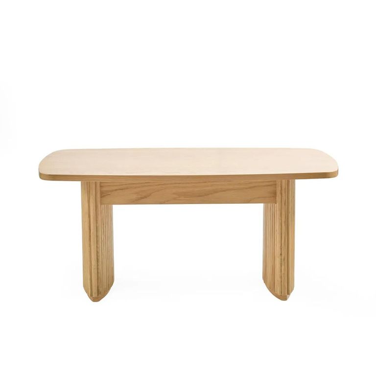 Louis Coffee Table - Light Oak Effect - Fluted Base
