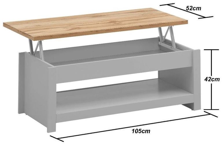 Lyman Lift Up Coffee Table - Variant Available