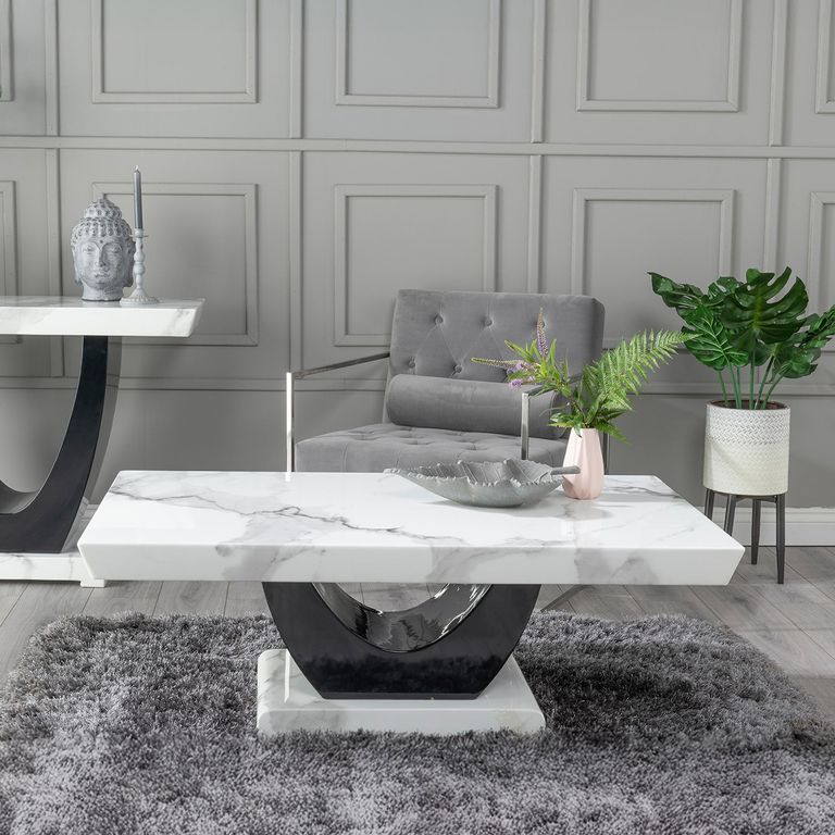 Madrid White Marble Coffee Table