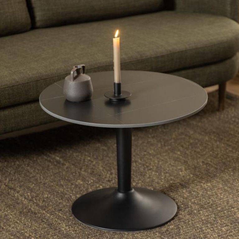 Malta Coffee Table - Round - Black Ceramic