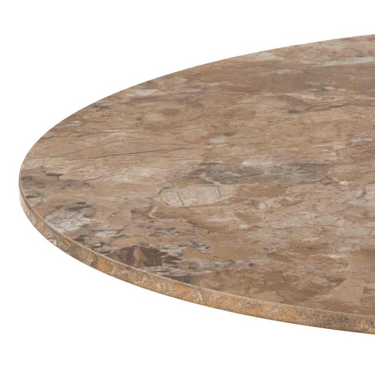 Malta Coffee Table - Round - Brown Ceramic