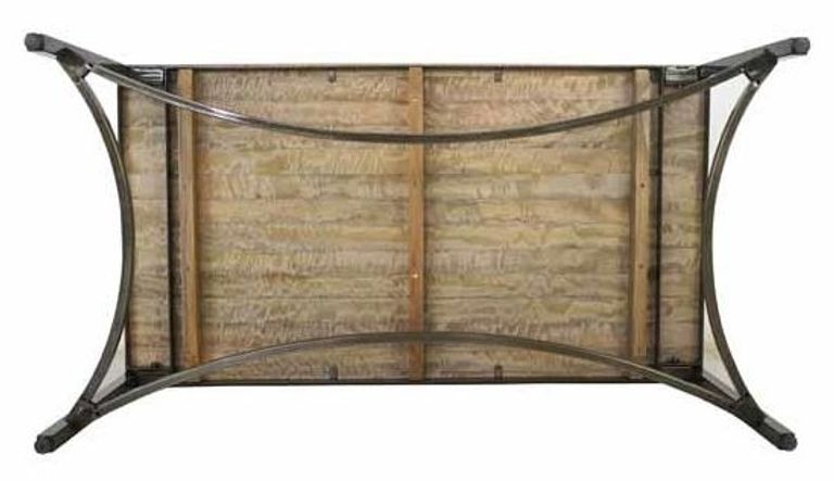 Mango Wood Coffee Table with Metal Base