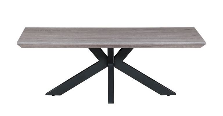 Manhattan Coffee Table - Grey - 120cm - Black Spider Legs Base
