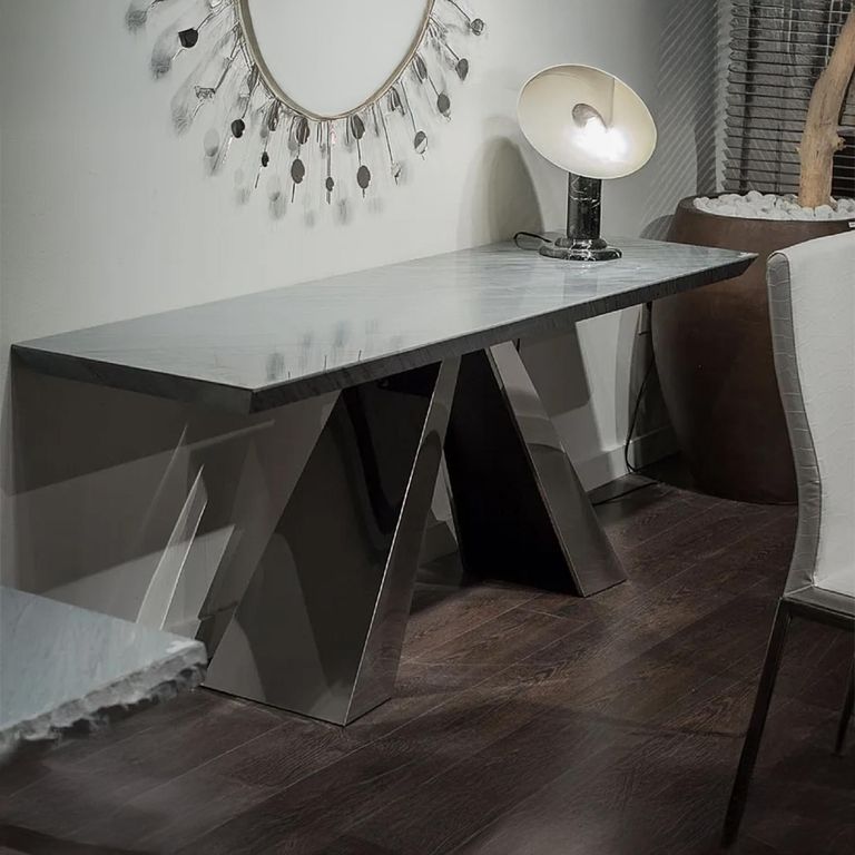 Butterfly Occasional Table - Marble with Stainless Steel Base - Variation Available