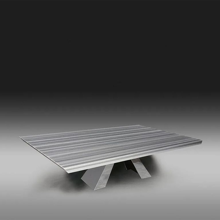 Butterfly Occasional Table - Marble with Stainless Steel Base - Variation Available