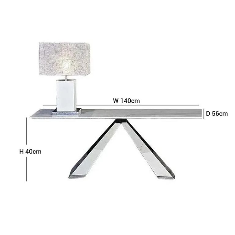 Butterfly Occasional Table - Marble with Stainless Steel Base - Variation Available